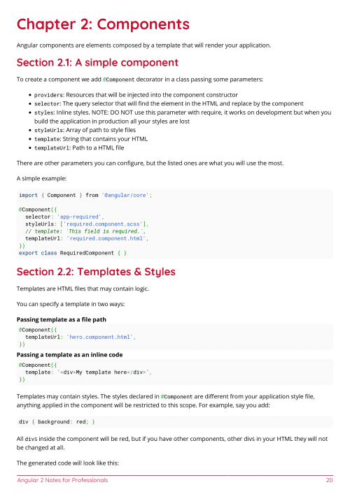 Angular 2 Example Page 1