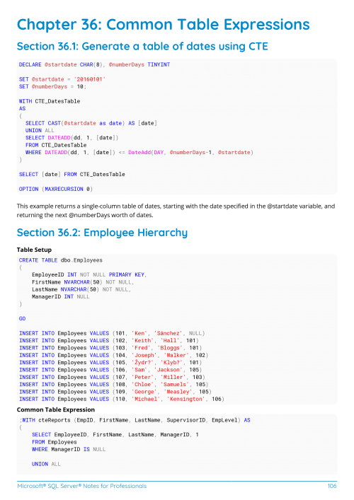 Microsoft® SQL Server® Example Page 1