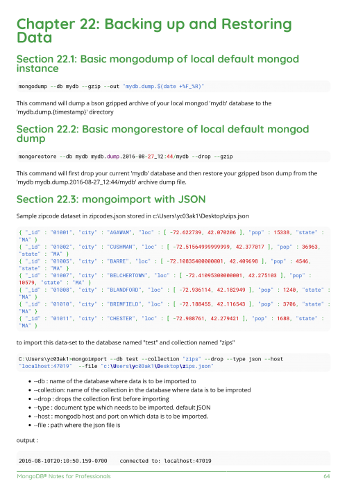 MongoDB® Notes for Professionals book