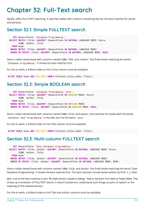 MySQL™ Example Page 4