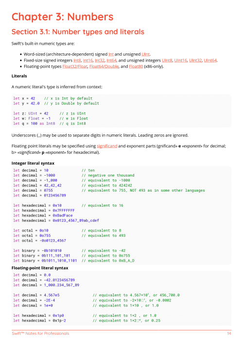 Swift™ Example Page 1