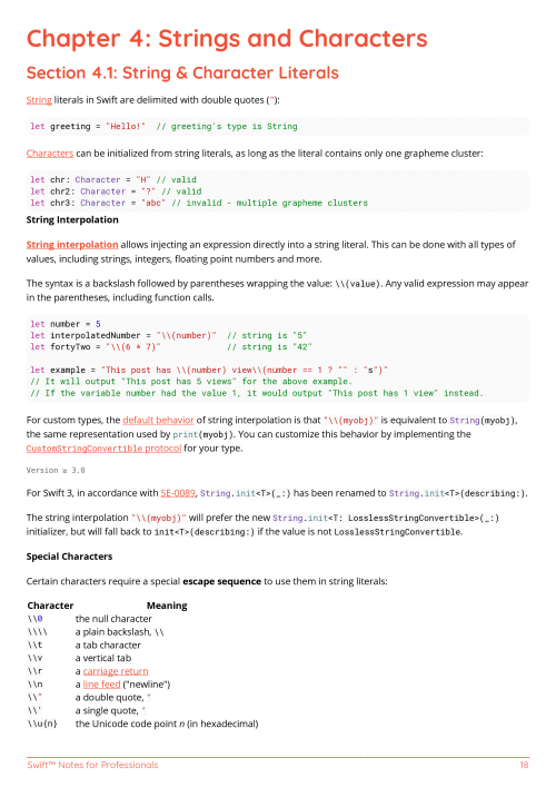 Swift™ Example Page 2