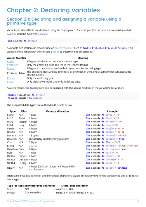 Visual Basic® .NET Example Page 1