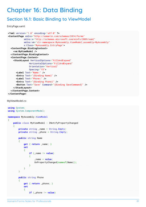 Xamarin.Forms Example Page 3