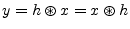 $\displaystyle y = h\circledast x = x \circledast h
$